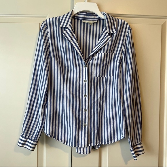 Anthropologie Pilcro and the Letterpress lace up back top button down size 14 - Picture 2 of 5